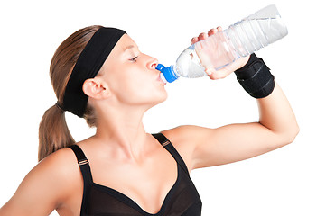Image showing Woman Drinking Water