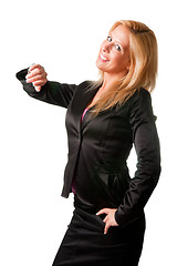 Image showing Businesswoman looking at her watch