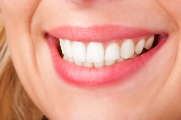 Image showing Womans Lips Smiling