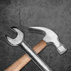 Image showing spanner and hammer