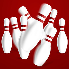 Image showing Bowling pins