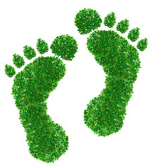 Image showing Green footprint Sign