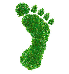 Image showing Green footprint Sign