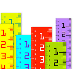 Image showing Millimeter and inch rulers