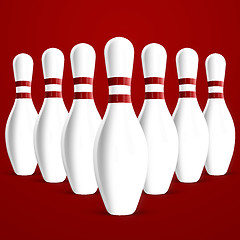 Image showing Bowling pins