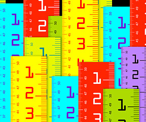 Image showing Millimeter and inch rulers