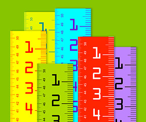 Image showing Millimeter and inch rulers