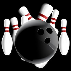 Image showing Bowling pins