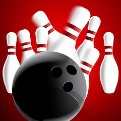 Image showing Bowling pins