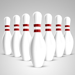 Image showing Bowling pins
