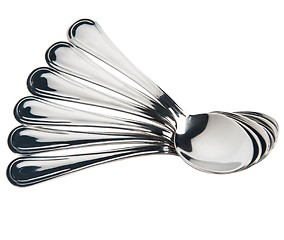 Image showing spoon set, silverware