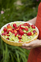 Image showing Fruit and berry pie