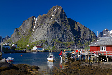 Image showing Norwegian fishing village