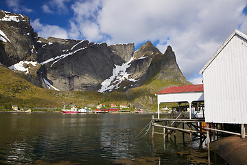 Image showing Fishing port in Reine