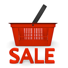 Image showing Sale with shopping basket