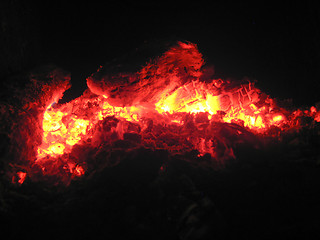 Image showing The flame in the furnace