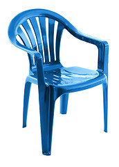 Image showing Blue plastic chair