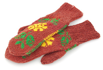 Image showing Two mittens