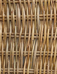 Image showing Wall from willow rods