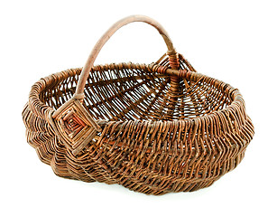 Image showing Basket in wattled from willow rods