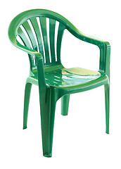 Image showing Green plastic chair