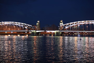 Image showing drawbridge at night 
