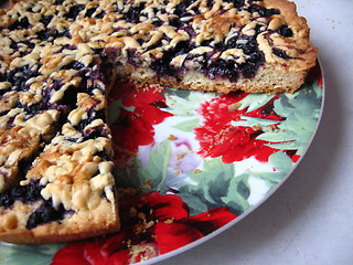 Image showing Fresh pie with bilberry