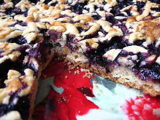 Image showing Fresh pie with bilberry
