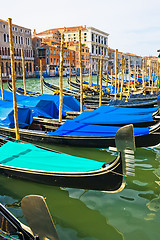 Image showing Gondolas on Grand Canal