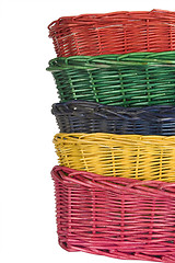 Image showing woven straw baskets