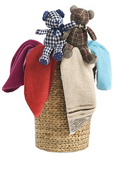 Image showing Laundry Basket and towels