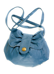 Image showing Blue leather female bag