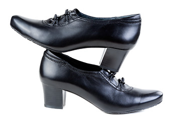 Image showing A pair of black women's shoes