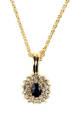 Image showing Pendant with gold chain