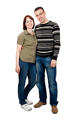 Image showing Loving couple in studio
