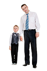 Image showing Businessman with his son