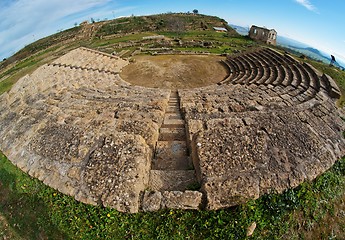 Image showing Ancient Greek amphitheater fisheye view