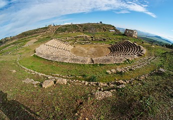 Image showing Ancient Greek amphitheater fisheye view