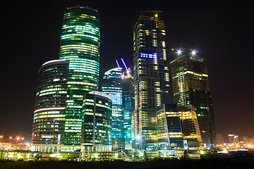 Image showing Skyscrapers at night