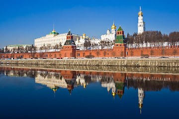 Image showing Moscow Kremlin and reflection
