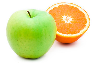 Image showing Orange and apple