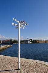 Image showing White signpost