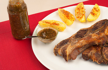 Image showing Churrasco with chimichurri