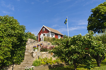 Image showing Red cottage in Sweden