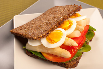 Image showing Rye bread sandwich