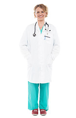 Image showing Full length portrait of experienced female doctor