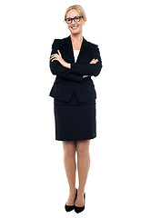 Image showing Full length shot of confident female manager