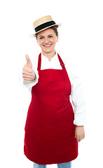 Image showing Thumbs up, you cooked the food very well