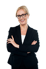 Image showing Confident female executive wearing eyeglasses