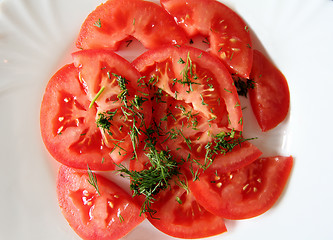 Image showing Salad of ripe tomato 